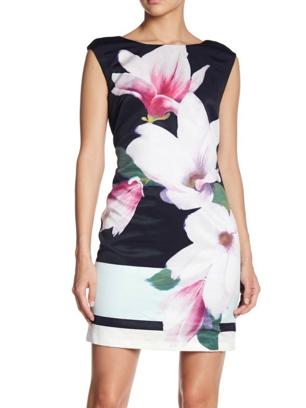 Ted Baker Magnolia Floral Mini Sheath Dress size L